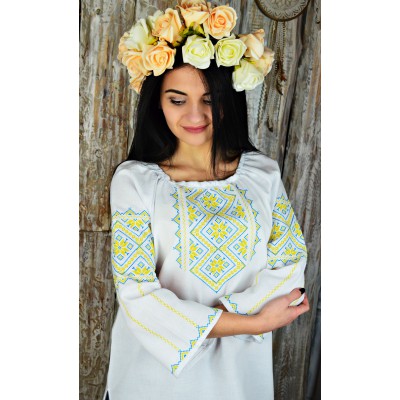 Embroidered blouse "Ukrainian Style Yellow"
